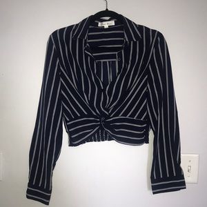 Button down crop top